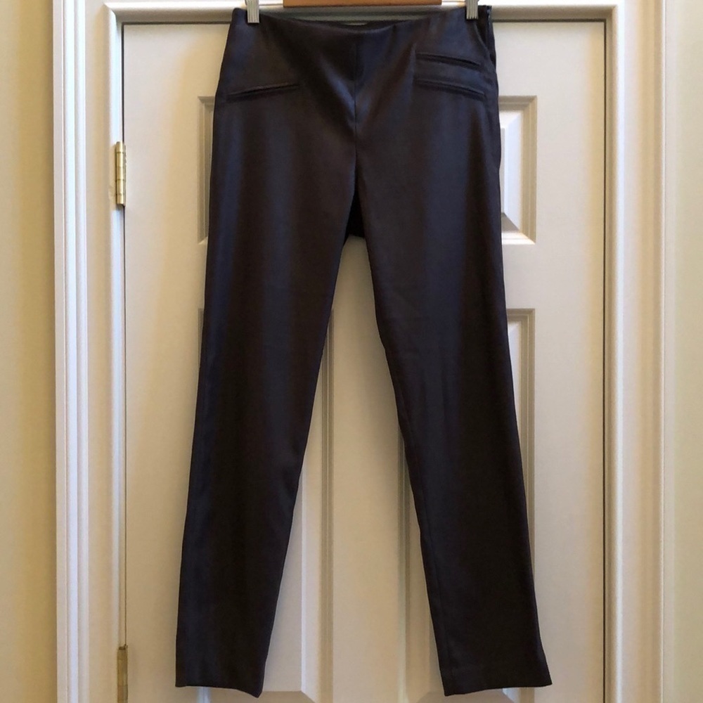 Waverly Grey Faux Suede Look Brown Pants 6